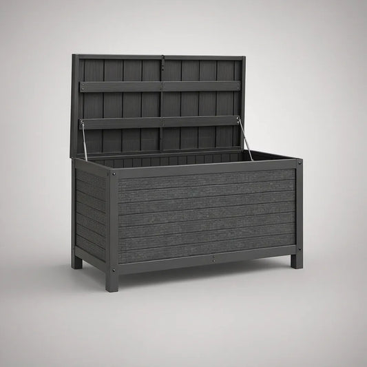 Baú de Arrumação para Jardim em PP Antracite 120 x 56 x 63 cm